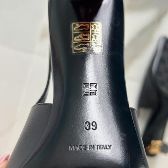 Givenchy G Cube slingback pumps in black leather - Picture 10 of 10